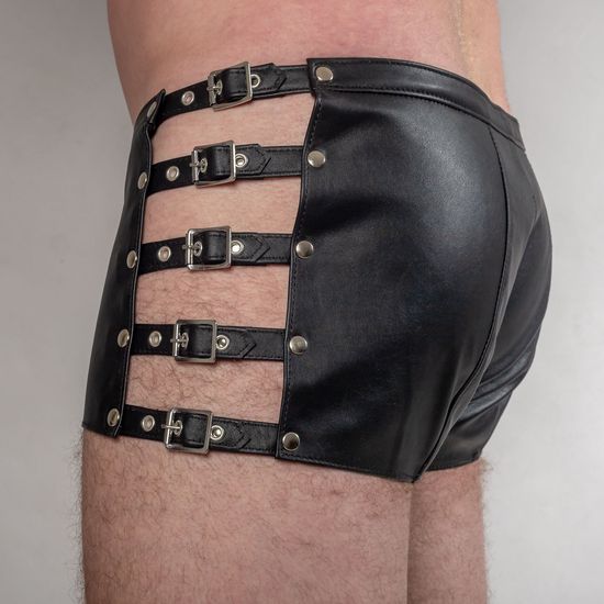 Leren Short met Gespen - Bizonder