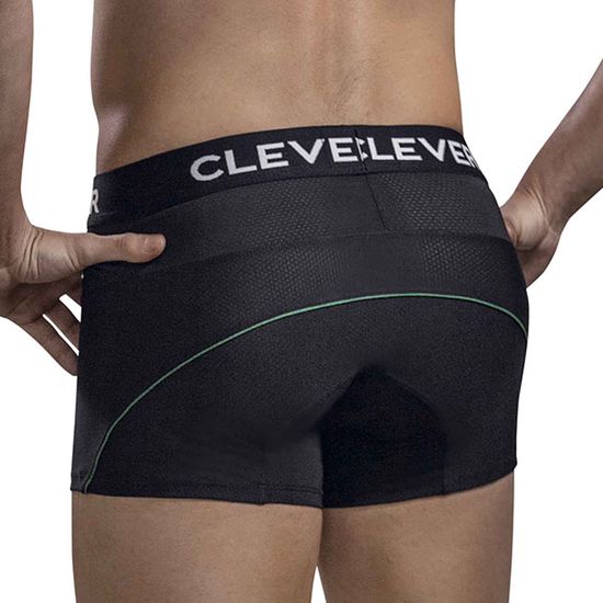 Clever Moda - Kalipso Trunks - Boxershort - Elastische Mesh - Brede Band - Black