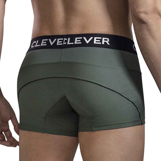 Clever Moda - Kalipso Trunks - Boxershort - Elastische Mesh - Brede Band - Groen