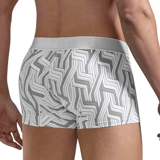 Clever Moda - Lazos Trunks - Boxershort - Zacht Microvezel - Brede Band - Print - Grijs