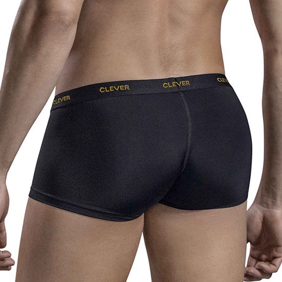 Clever Moda - Luxury Trunks - Boxershort - Open Pouch Design - Brede Band - Zwart