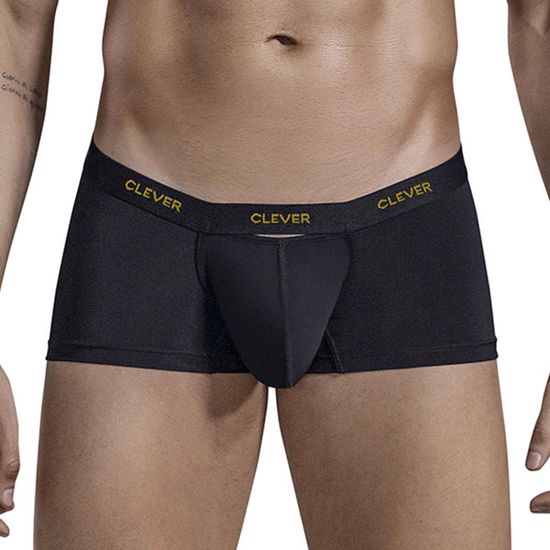 Clever Moda - Luxury Trunks - Boxershort - Open Pouch Design - Brede Band - Zwart