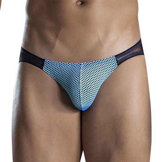 Clever Moda - Mockery Brief - Fantasy Slip - Mesh - Zwart - Blauw