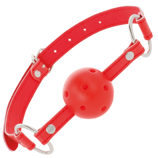 Red Breathable Ball Gag - Darkness