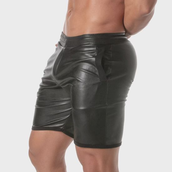 TOF PARIS - Kinky Long Shorts - PU-leer - Zwart