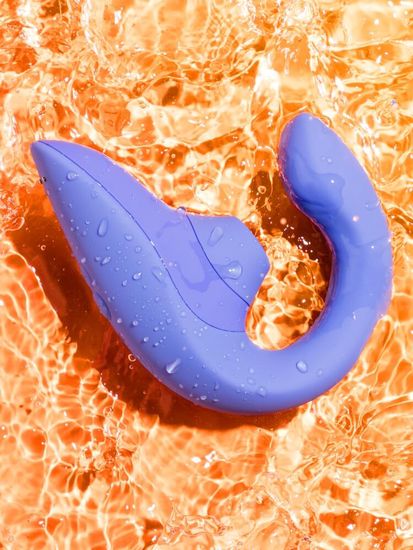Womanizer - Blend - Clitoris Luchtdruk Stimulator - G-Spot Vibrator - Rabbit - Vibrant Blue