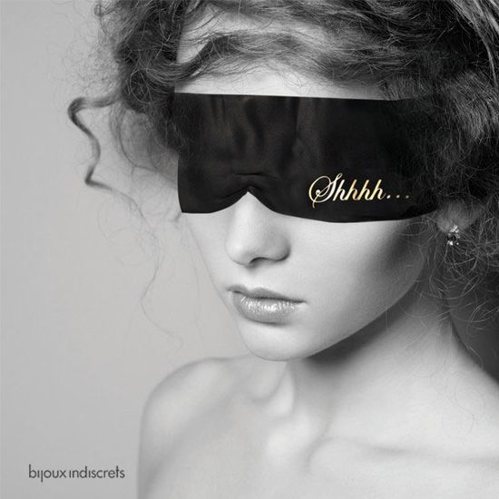 Bijoux Indiscrets - Shhh Blindfold - Blinddoek - Zwart