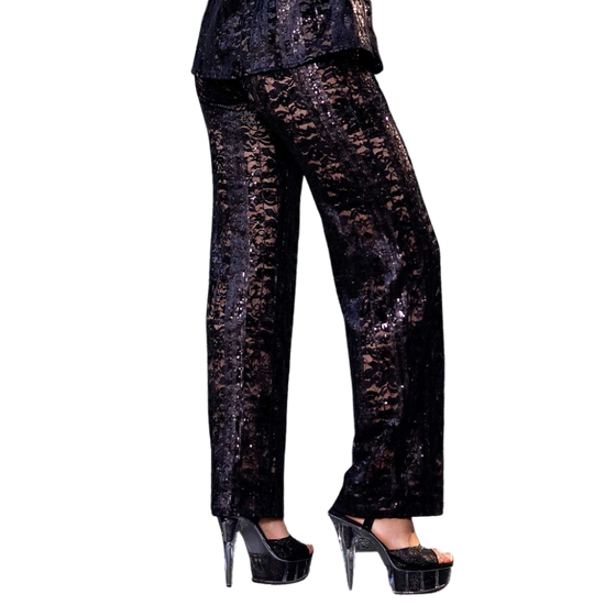 Rylee, lace & sequin trousers - Patrice Catanzaro Official Website