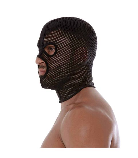 TOF PARIS - Fetish Hoofd Masker - Visnet - Zwart