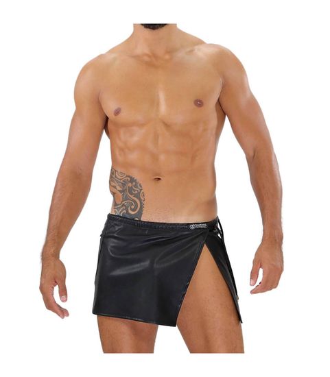 TOF PARIS - Gladiator Rok - PU-leer - Zwart