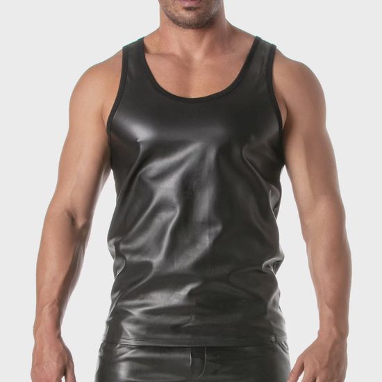 TOF PARIS - Kinky Tank Top - PU-leer - Zwart