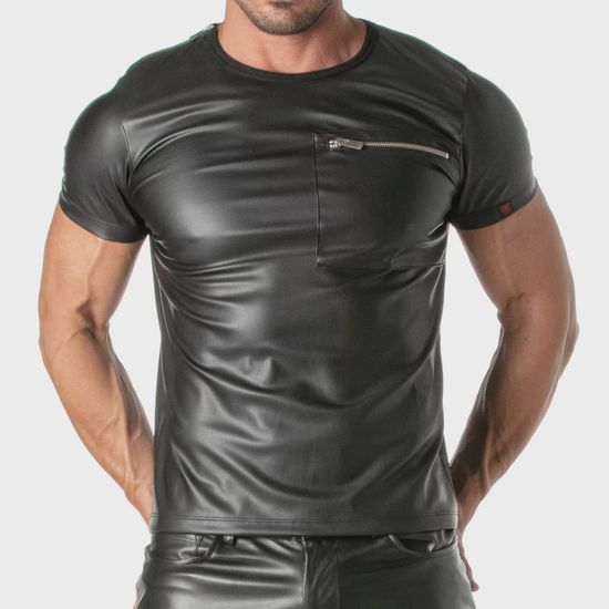 TOF PARIS - Kinky Zipped Shirt - PU-leer - Zwart