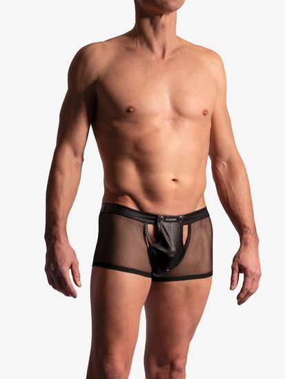 Manstore - M2220 Popper Pants - Visnet - Wetlook - Zwart