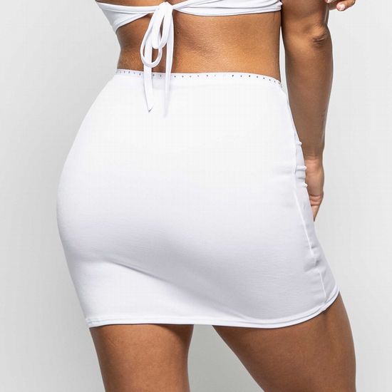 Patrice Catanzaro - Lila Rok - Strass - Lycra - Wit
