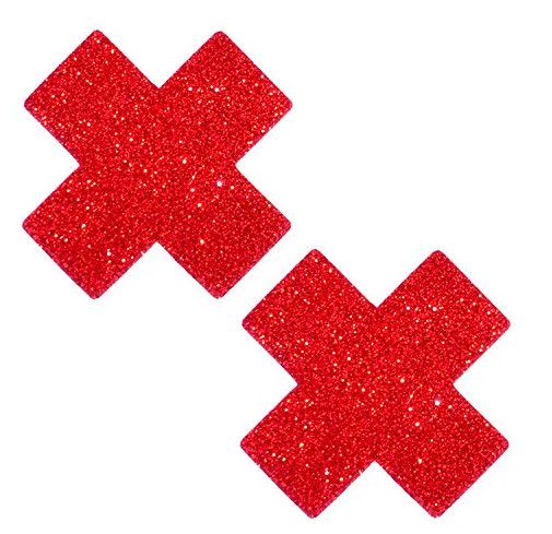 Tepelplakkers Kruis - Glitter - Rood