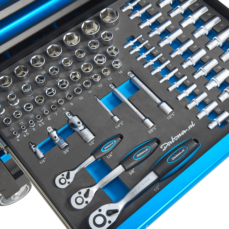 Gevulde gereedschapswagen met topkist L - Premium serie 15