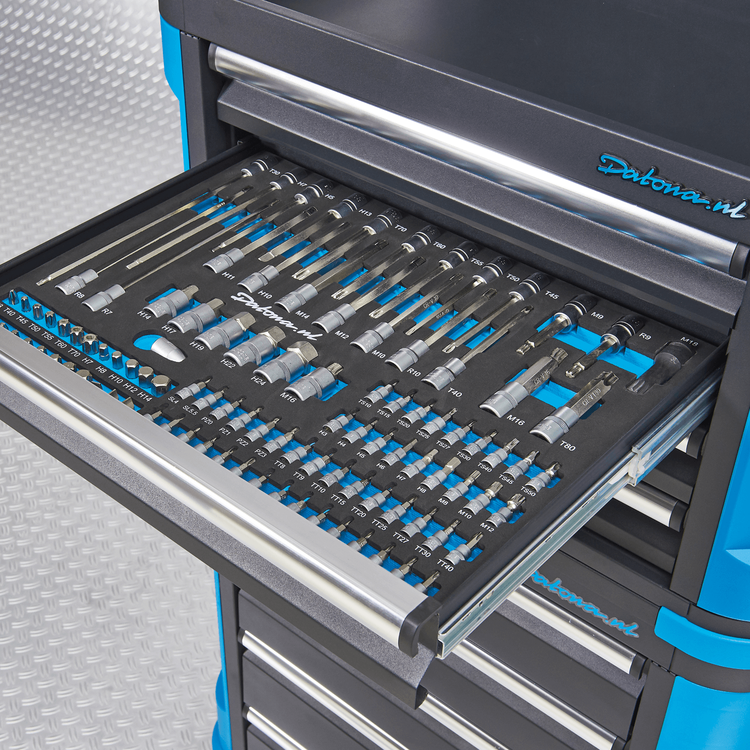 Gevulde gereedschapswagen met topkist L - Premium serie 19