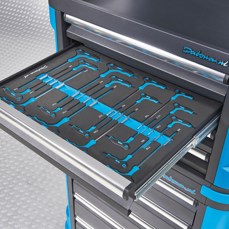 Gevulde gereedschapswagen met topkist L - Premium serie 27 