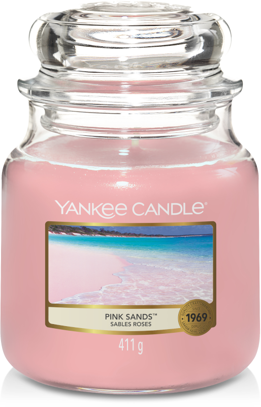 Bougie parfumée Yankee Candle Pink Sands - Moyenne - 13 cm / ø 11