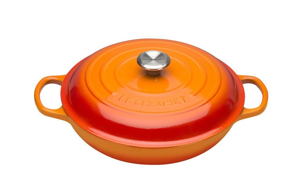 Bermad hoe te gebruiken wassen Le Creuset Braadpan Campagnard Oranje-Rood Kopen? | Cookinglife